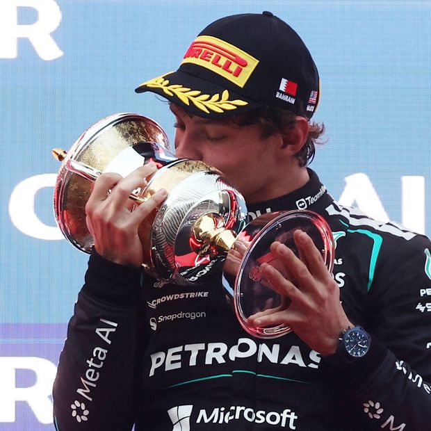 Kimi Antonelli celebra su segundo lugar en el Gran Premio de Bahréin 2026